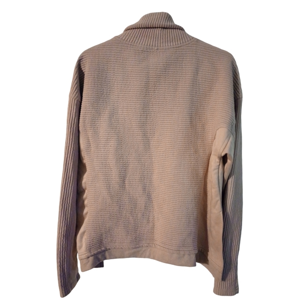 Tahari Sport Turtleneck Ribbed Sweater Mauve Thumbholes Athleisure Streetwear M - Picture 7 of 12